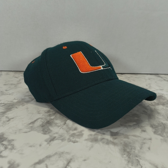 Miami Hurricanes Zephyr Green/Orange Hat , Size 7 - Picture 5 of 8